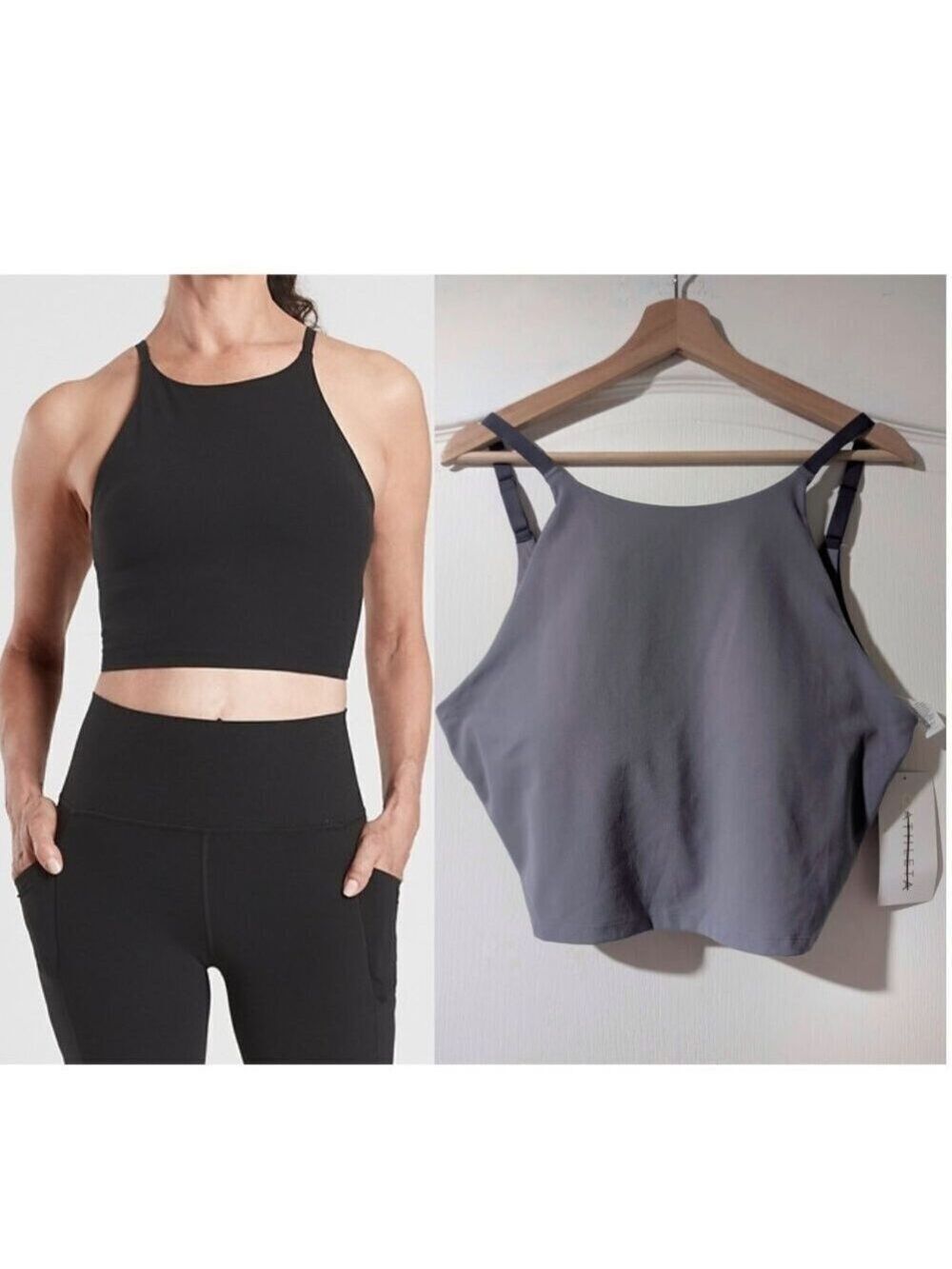 Athleta | Intention Crop D-DD In Blue Colorblock